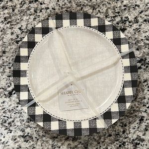 Shabby Chic Buffalo Check Melamine Plates